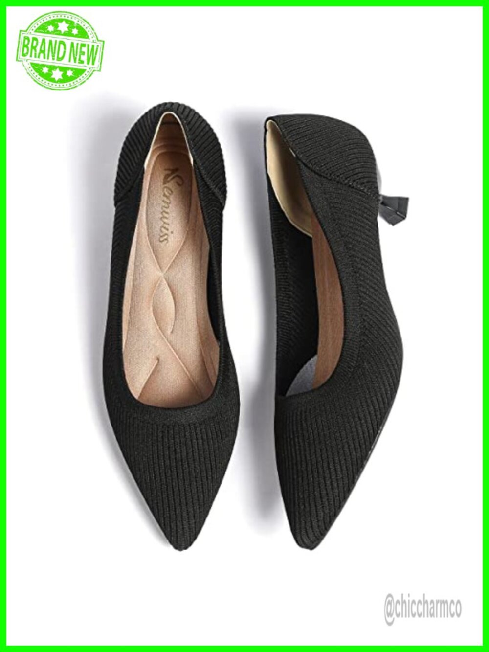 Women's Kitten Heel Pumps Pointed Toe Comfortable Low Heel Dressy Shoes